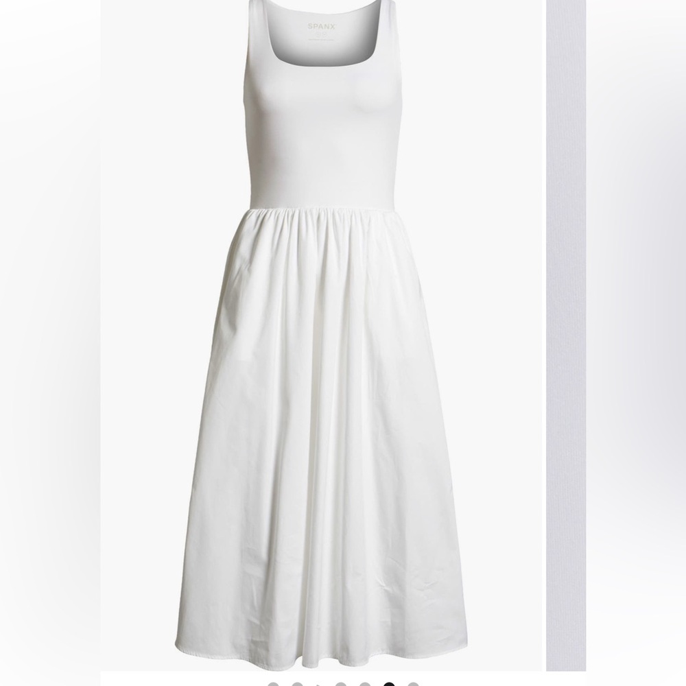 SPANX NEW Spanxsmooth jersey mixed media midi dress - Picture 5 of 9